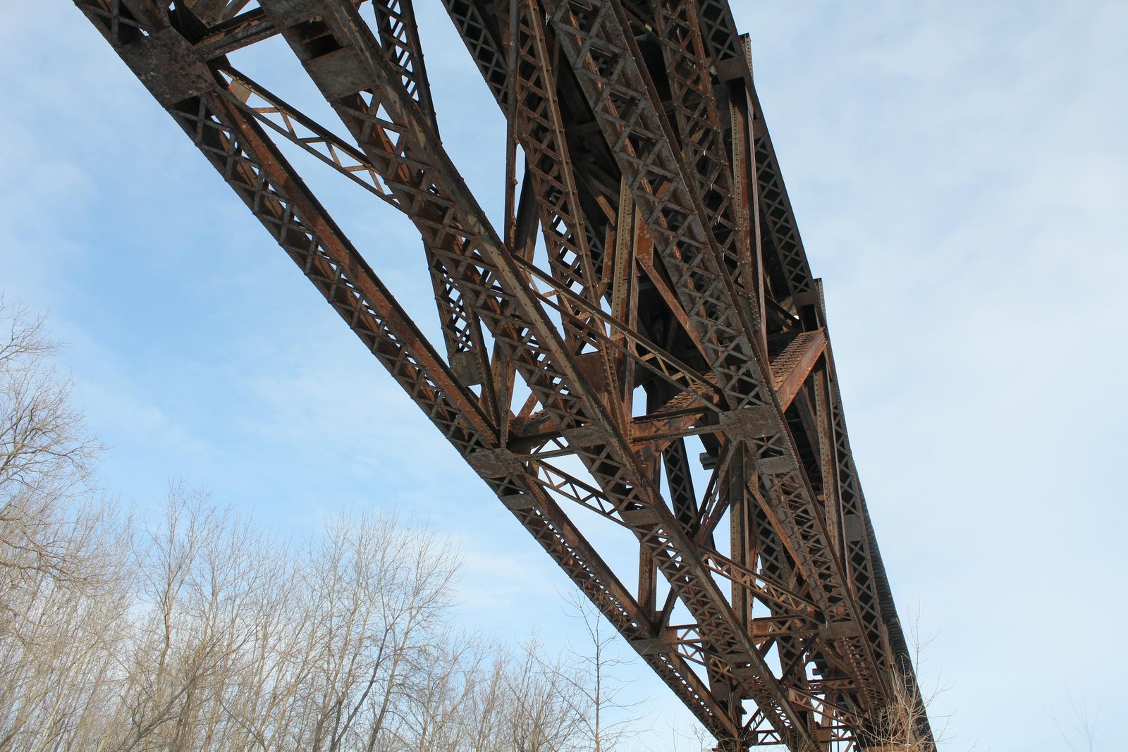 Under deck truss span